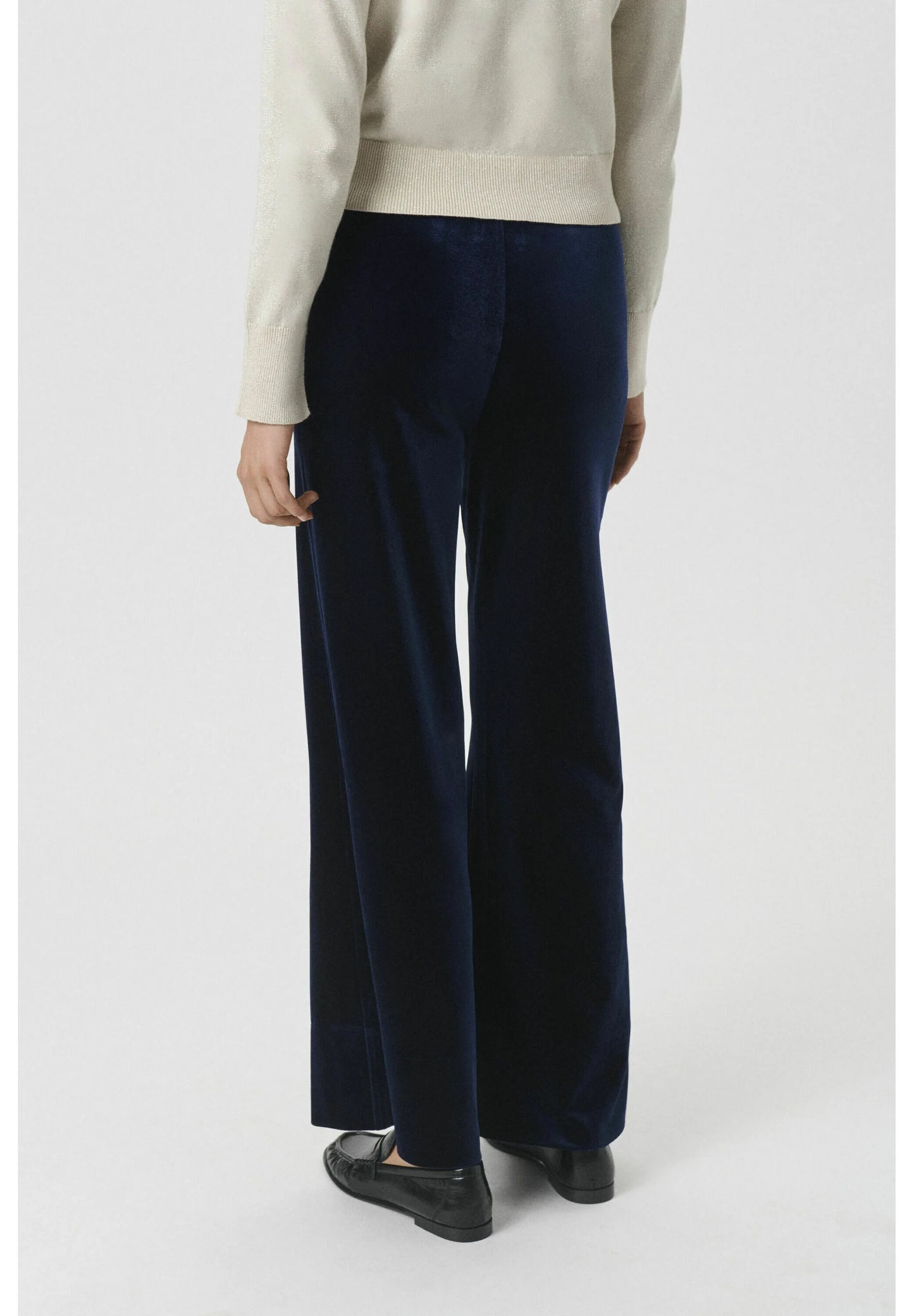 Women's Plain Trousers | High Waist Wide Leg Office Wear