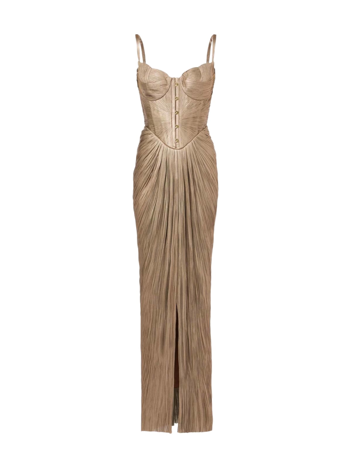 Metallic Corset Maxi Dress - Elegant Evening Wear for Special Occasions - Image 3