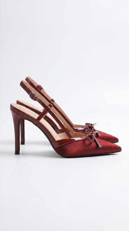 Satin Bow Pumps for Women - Elegant Evening Footwear - Stylish Dress Shoes - Image 7