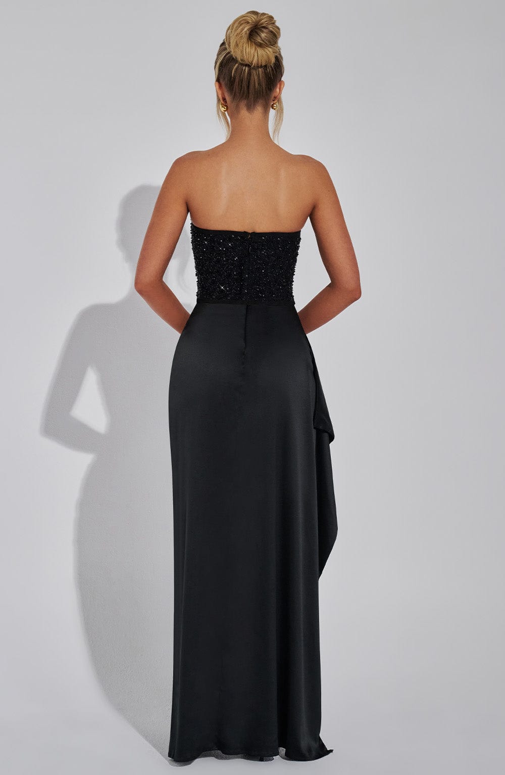 Satin Corset Maxi Dress for Women - Elegant Evening Wear, Formal Style - Image 7