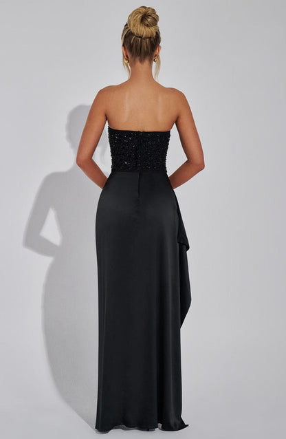 Satin Corset Maxi Dress for Women - Elegant Evening Wear, Formal Style - Image 7
