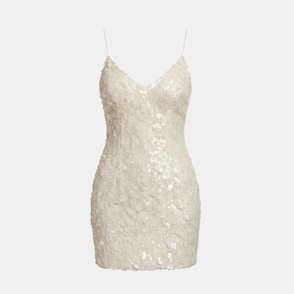 Sequin Micro Mini Dress with Spaghetti Straps for Parties and Events - Image 8