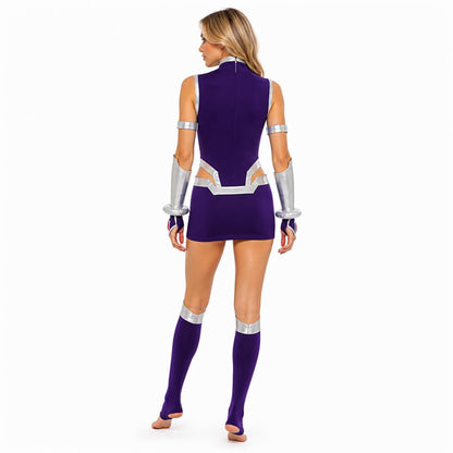 Women's Sleeveless Character Costume | Cut Out Mini Dress Cosplay Wear