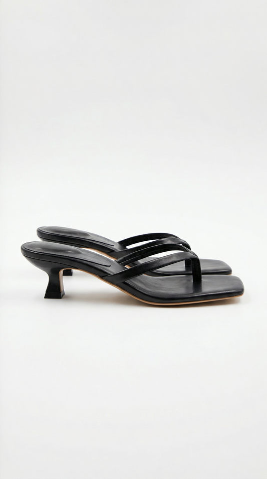 Women's Toe Ring Sandals | Low Heel Slip On Holiday Footwear-Women Shoes-Sasha Sydney
