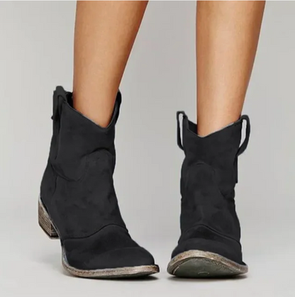 Roselle | Elegant suede western boots for a stylish look - Image 4