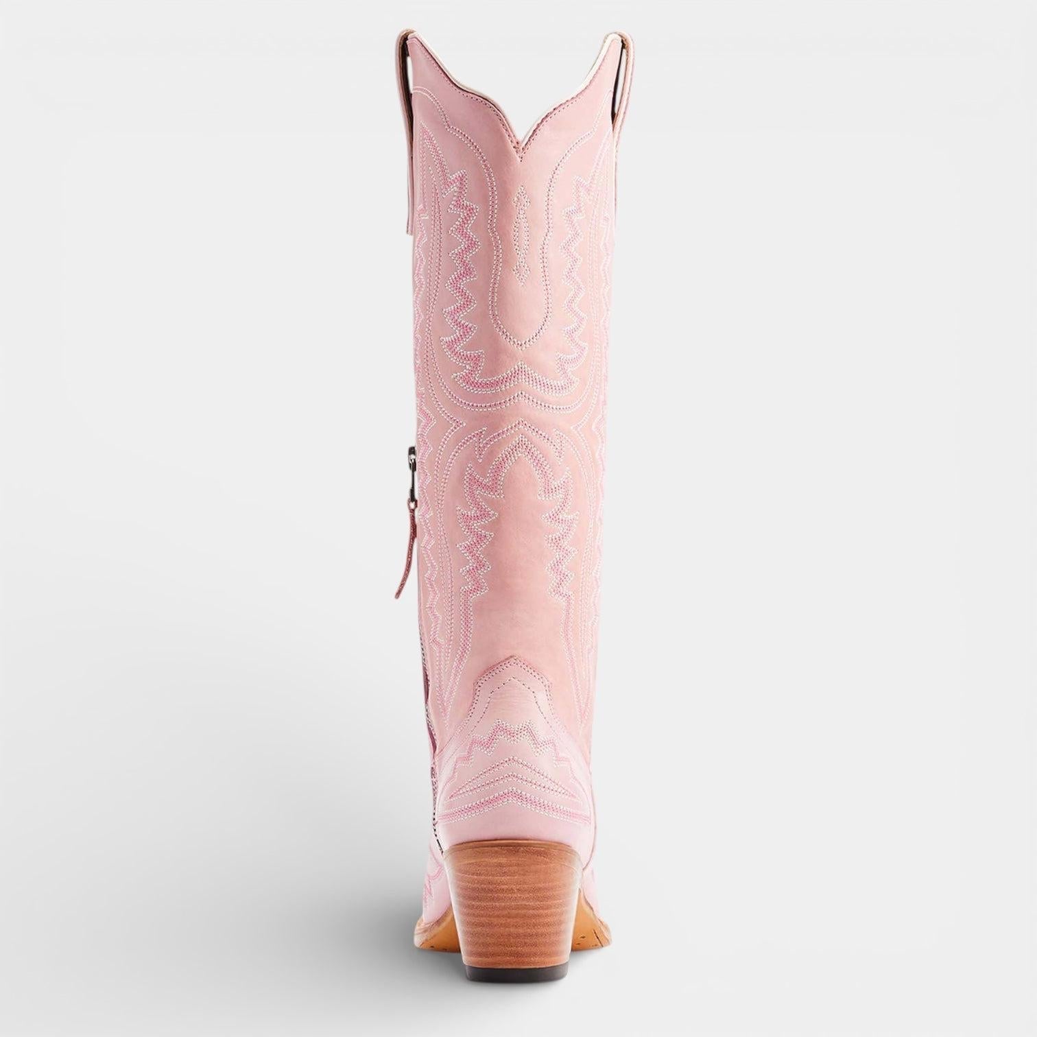 Knee High Vegan Leather Cowboy Boots for Women - Western Block Heel Design for Casual Wear - Image 6