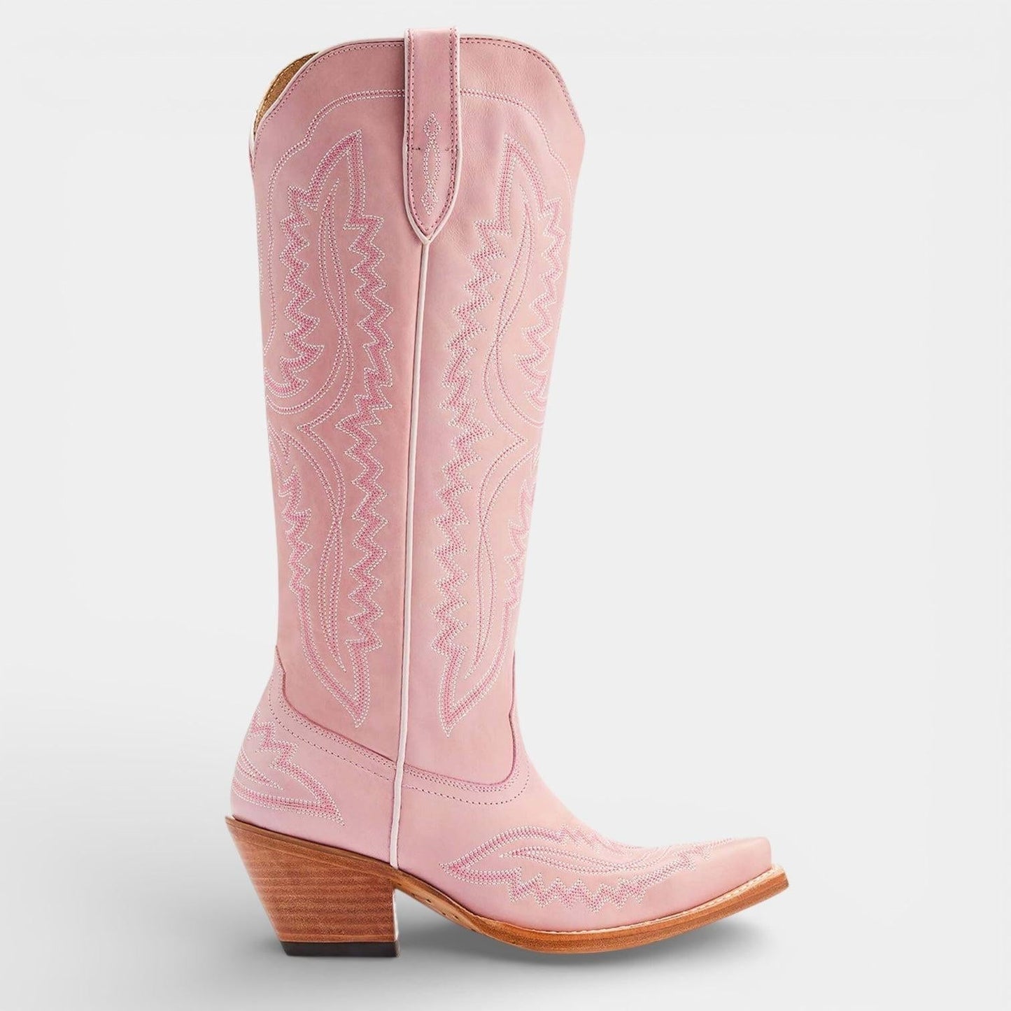 Knee High Vegan Leather Cowboy Boots for Women - Western Block Heel Design for Casual Wear - Image 7