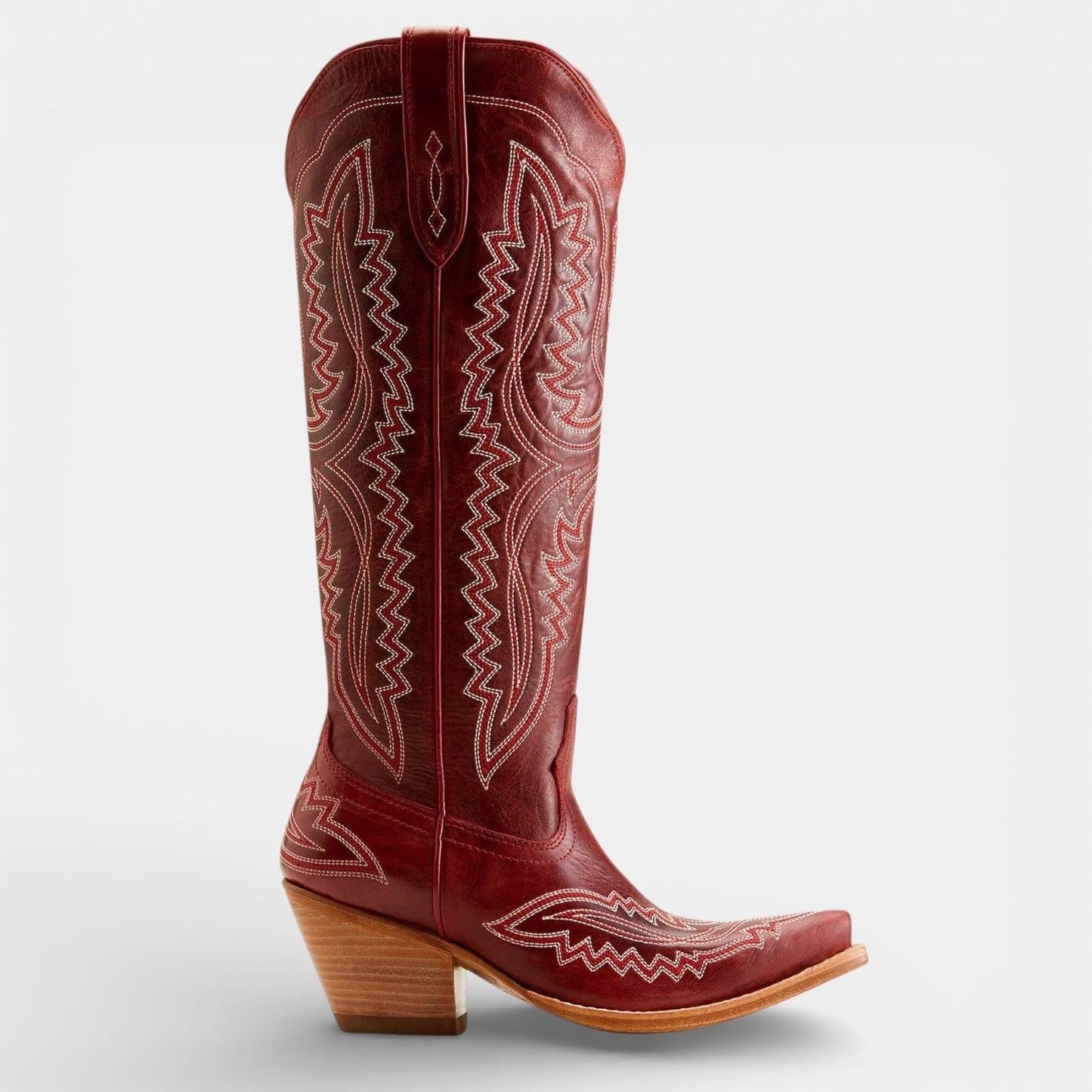 Knee High Vegan Leather Cowboy Boots for Women - Western Block Heel Design for Casual Wear - Image 10