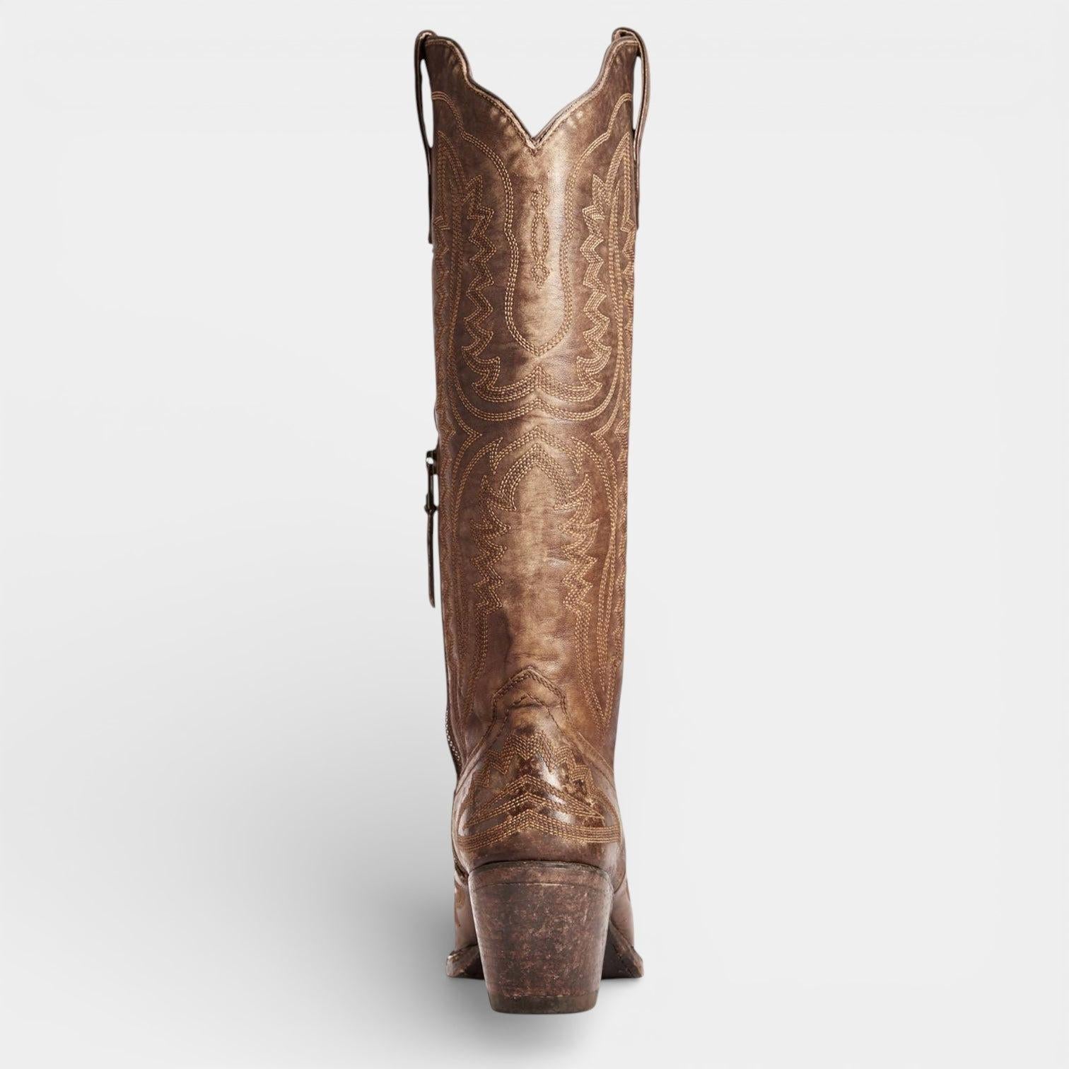 Knee High Vegan Leather Cowboy Boots for Women - Western Block Heel Design for Casual Wear - Image 14