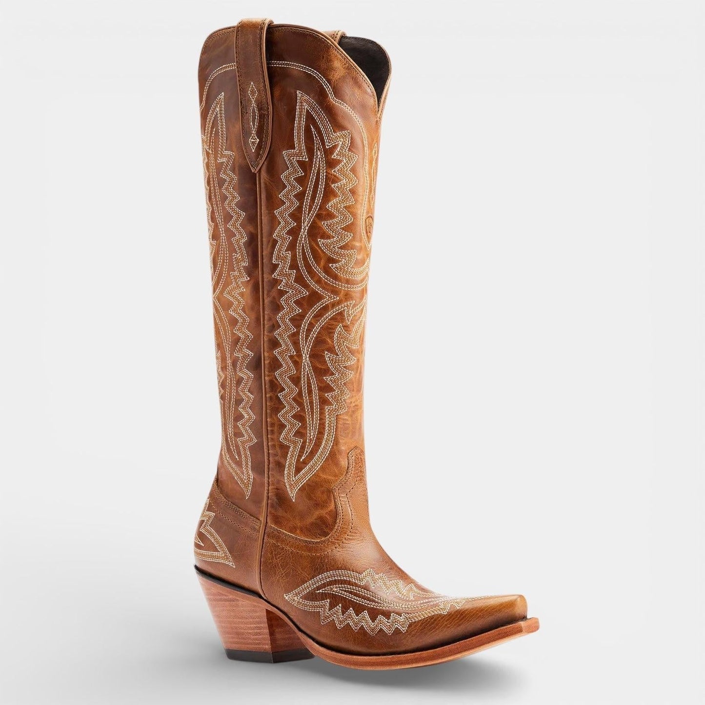 Knee High Vegan Leather Cowboy Boots for Women - Western Block Heel Design for Casual Wear - Image 21