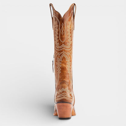 Knee High Vegan Leather Cowboy Boots for Women - Western Block Heel Design for Casual Wear - Image 22
