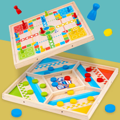 Wooden Fast Sling Puck Game | Tabletop Family Board Game-Board Game-Sasha Sydney