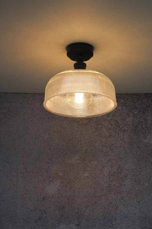 Woven Flush Mount Ceiling Light | Dome Shade Indoor Lighting-Ceiling Light-Sasha Sydney